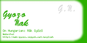 gyozo mak business card